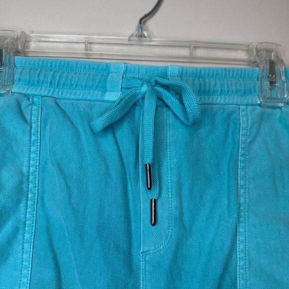 ATHLETA women's size XL Farallon stretch comfort drawstring teal shorts - Picture 5 of 12